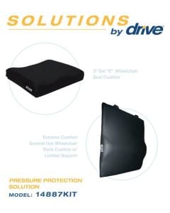 Wheelchair Back and Seat Cushion Bundle 