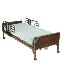 Multi Height Manual Hospital Bed Half Rails Therapeutic Mattress 