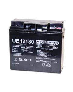 18Ah 12V Mobility Scooter Battery, Universal, F2 Terminal UB12180