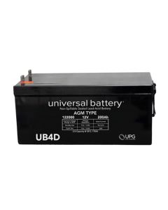 200Ah 12V Mobility Scooter Battery, Universal, L4 Terminal UB-4D
