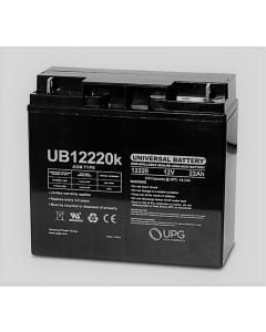 22Ah 12V Mobility Scooter Battery, Universal, T4 Terminal UB12220