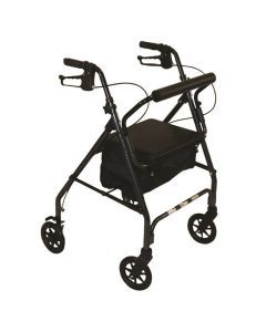 Blue Steel Aluminum Z600 Rollator with Padded Seat - Roscoe Medical