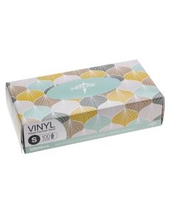 Case of 1000 Designer Boxed Vinyl Exam Gloves - CA Only | Clear | Small