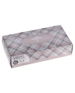 Case of 900 Designer Boxed Vinyl Exam Gloves - CA Only | Clear | X-Large