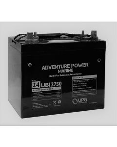 75Ah 12V Mobility Scooter Battery, Universal, Marine Combo Terminal UB12750