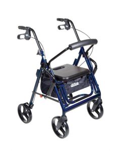 Duet Blue Transport Wheelchair Rollator Walker by Drive Medical