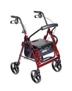 Red Duet Transport Wheelchair Rollator Walker Drive Medical 795bu