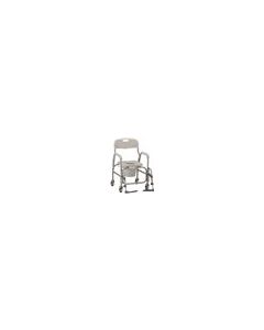 SHOWER CHAIR AND COMMODE WITH PADDED SEAT & SWINGAWAY FOOTREST 