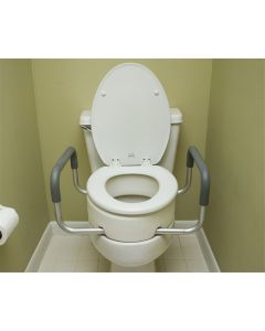 Elongated Toilet Seat Riser with Arms - B5083 Essential