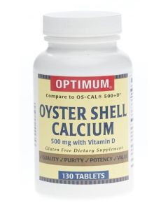 Bottle of GENERIC OTC Oyster Shell Calcium Vitamin D Tablets OTC13001