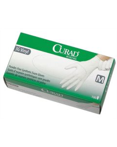 Box of CURAD Powder-Free Latex-Free 3G Vinyl Exam Gloves | Medium