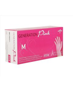 Box of Generation Pink 3G Synthetic Exam Gloves | Medium