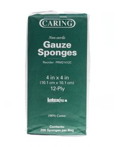 Box of Medline Caring Woven Non Sterile Gauze Sponges PRM21412CZ