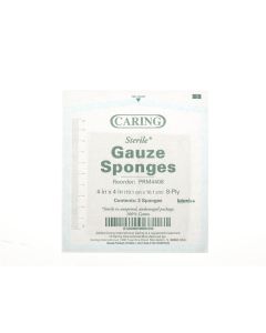 Box of Medline Caring Woven Sterile Gauze Sponges PRM4408Z