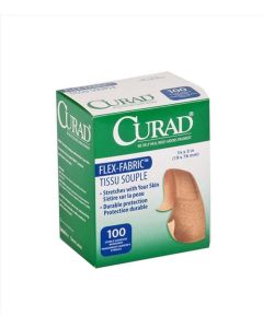 Box of Medline CURAD Fabric Adhesive Bandages Natural NON25650