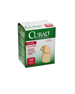 Box of Medline CURAD Plastic Adhesive Bandages Natural NON25500