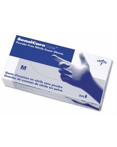 Box of Medline SensiCare 200 Nitrile Exam Gloves Blue Medium 486802H