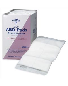 Box of Medline Sterile Abdominal Pads NON21450