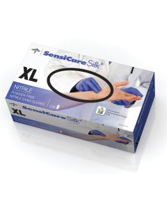 Box of SensiCare Silk Nitrile Exam Gloves | Dark Blue | X-Large