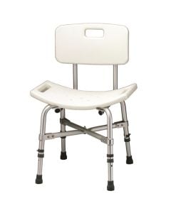 White Aluminum Bariatric Adjustable Shower Chair Roscoe Medical Latex Free-BTH-HDWB