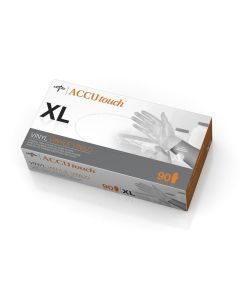 900 Accutouch Synthetic Exam Gloves - CA Only Clear X-Large