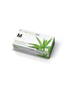 Aloetouch Ice Powder-Free Latex-Free Nitrile Exam Gloves Green Medium