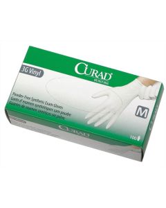 Case of CURAD Powder-Free Latex-Free 3G Vinyl Exam Gloves | Large 
