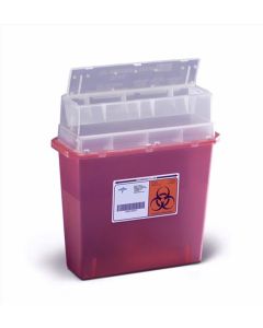 Medline Biohazard Patient Room Sharps Containers Red 5.000 MDS705152H