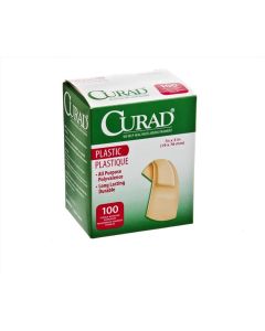 Case of Medline CURAD Plastic Adhesive Bandages Natural NON25500Z