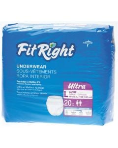 Case of Medline FitRight Ultra Protective Underwear Large FIT23505Z
