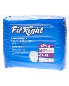Case of Medline FitRight Ultra Protective Underwear Medium FIT23005Z