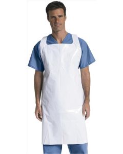 Medline Protective Polyethylene Disposable Aprons in White NON24274 