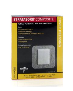 Case of Medline Stratasorb Composite Dressings MSC3044Z
