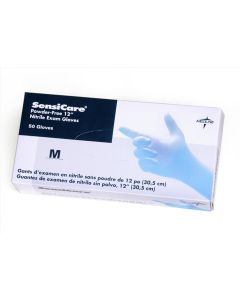  SensiCare Non-Sterile Powder-Free Latex-Free 12" Nitrile Exam Glo Blue Large