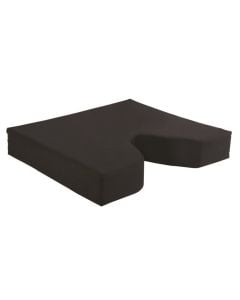 Black Foam/Velour Memory Foam Coccyx Seat Cushion - Roscoe Medical