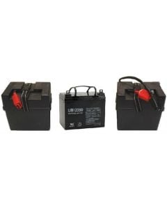 CPLUSBATT - 2 Battery Cases: 1 & 2 Plug w/ Batteries