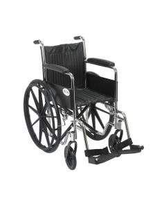 Folding Chrome Sport Wheelchair Full Arms Swing Away Footrest