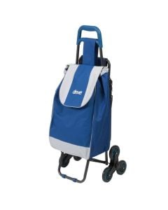 Drive Deluxe Rolling Shopping Cart with Seat, Blue