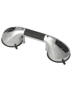 Drive Suction Cup Grab Bar, 12", Chrome and Black 