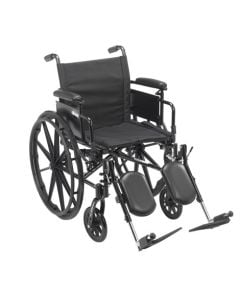 Cruiser X4 Lightweight Dual Axle Wheelchair with Adjustable Detachable Arms, Desk Arms, Elevating Leg Rests, 20" Seat