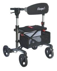 Escape Rollator, Grey - Low 21" seat height