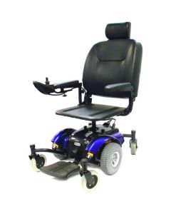 Blue Intrepid Mid-Wheel Power Wheelchair Pan Seat 
