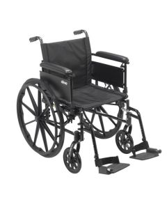 Cruiser X4 Lightweight Dual Axle Wheelchair with Adjustable Detachable Arms, Full Arms, Swing Away Footrests, 16" Seat