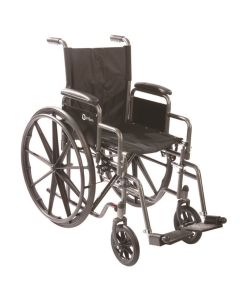 Silver Steel K1-Lite Wheelchair - Roscoe Medical