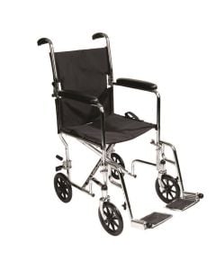 Chrome Steel Transport Chair - Roscoe Medical