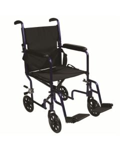 Blue Steel Transport Chair - Roscoe Medical