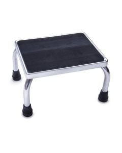 Medline Chrome Foot Stools with Rubber Mat MDS80430I