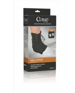Medline CURAD Lace Up Ankle Splints Black Small ORT27600SD