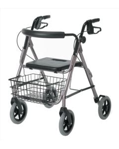 Medline Guardian Deluxe Rollators with 8" Wheels Red G07887R