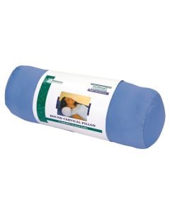 Round Cervical Pillow - Blue Satin N5005